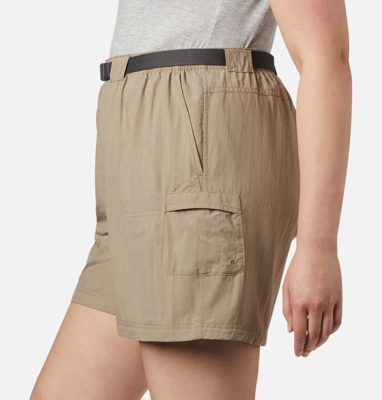Women's Columbia Sandy River Cargo Shorts Khaki | Plus Size CA-A6351
